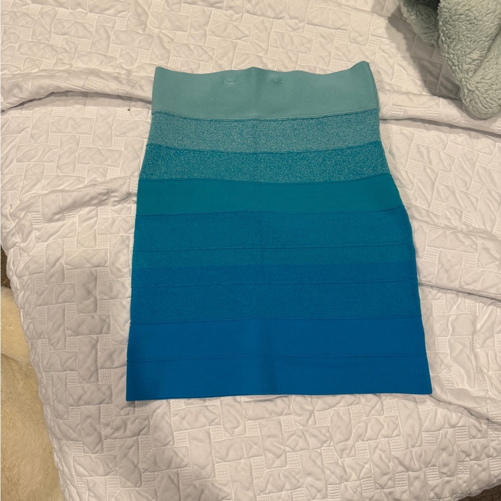 BCBGMaxAzria Blue Ombre Pencil Skirt